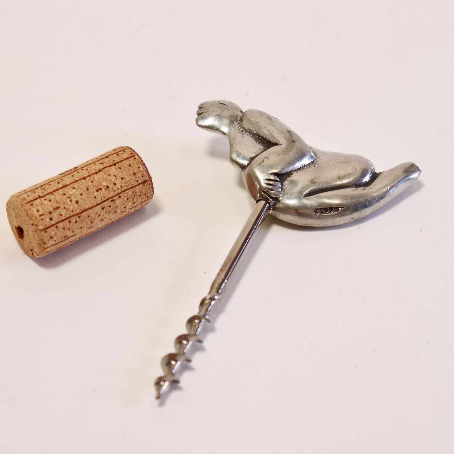 Figurative pewter corkscrew by Carol Boyes