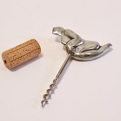 Figurative pewter corkscrew by Carol Boyes
