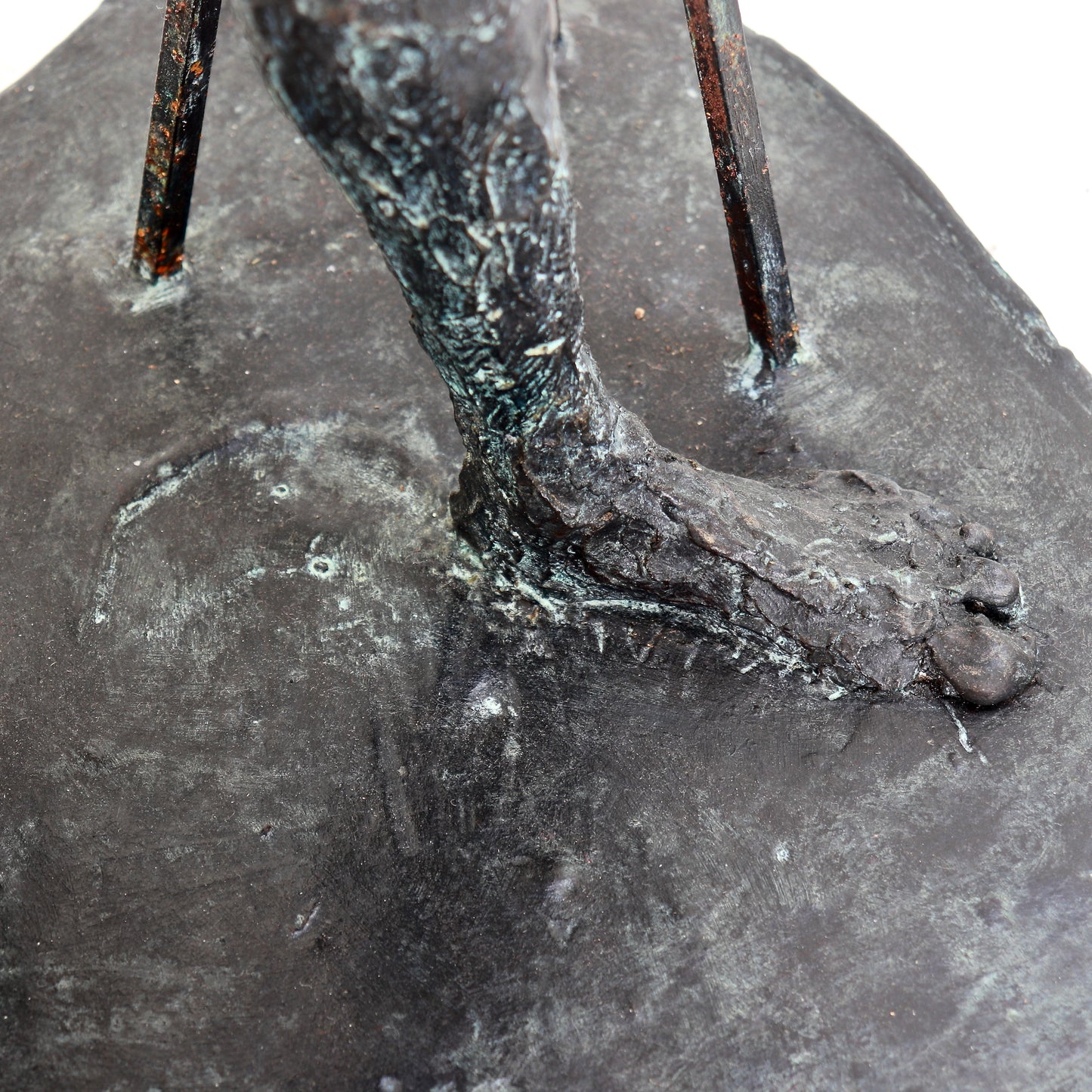 Figural Floor Lamp in Bronzed & Patinated Plaster