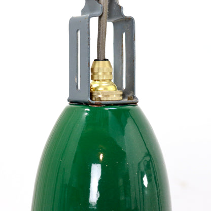 Rewired Dugdills lamp with brass lampholder detail