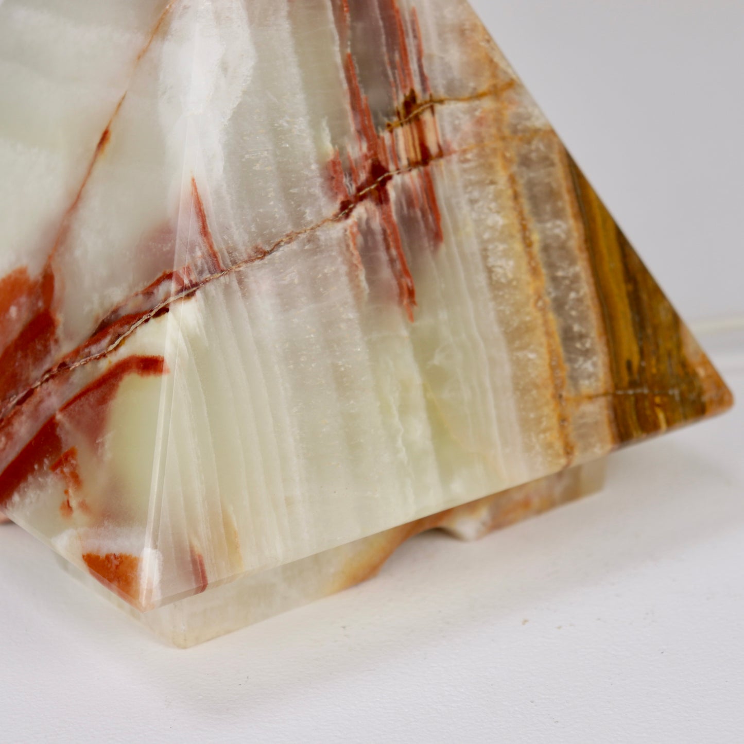 Vintage Onyx pyramid lamp