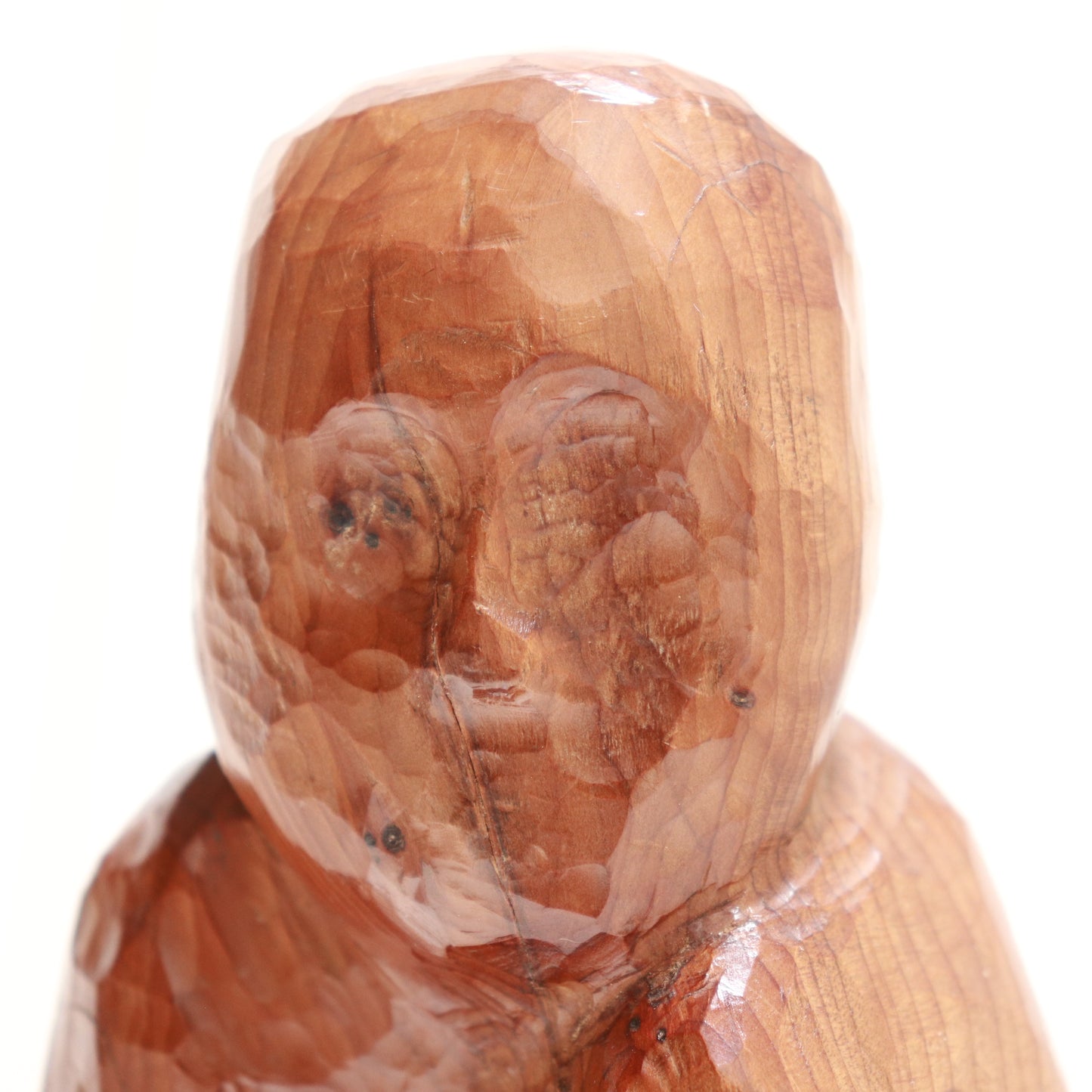 Mid-Century Hand-Carved Wooden Figure