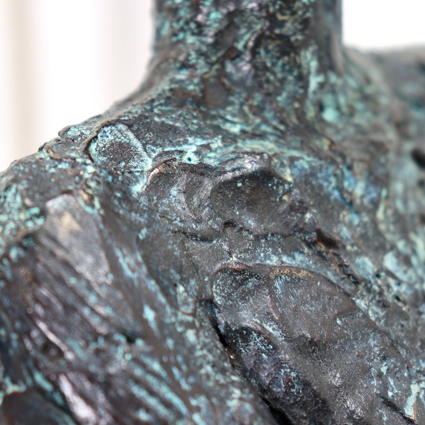 Figural Floor Lamp in Bronzed & Patinated Plaster