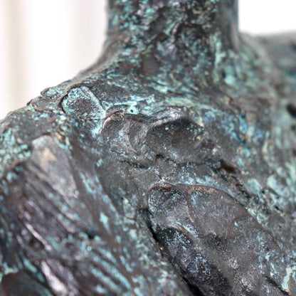 Figural Floor Lamp in Bronzed & Patinated Plaster