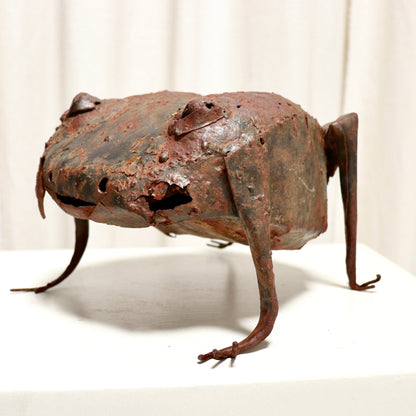 Naive Frog Sculpture — Welded Sheet Steel
