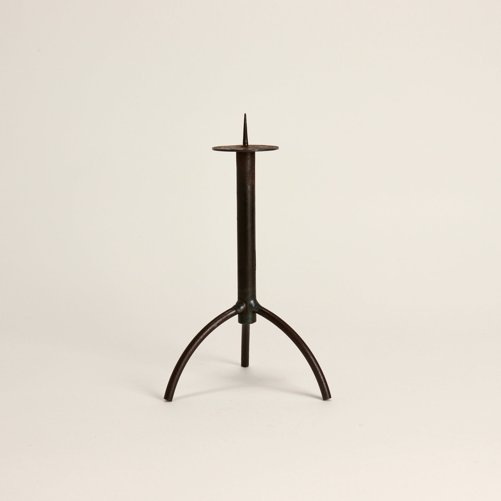 vintage iron candle spike holder minimal design