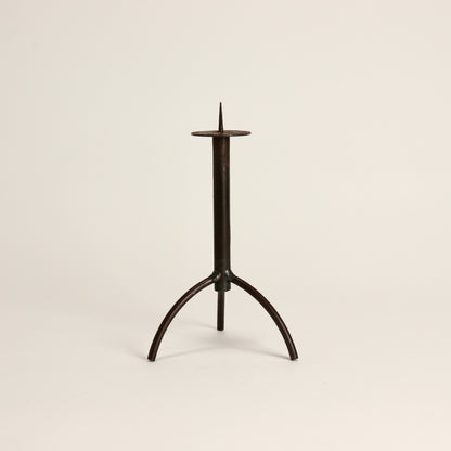 vintage iron candle spike holder minimal design