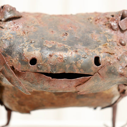 Naive Frog Sculpture — Welded Sheet Steel