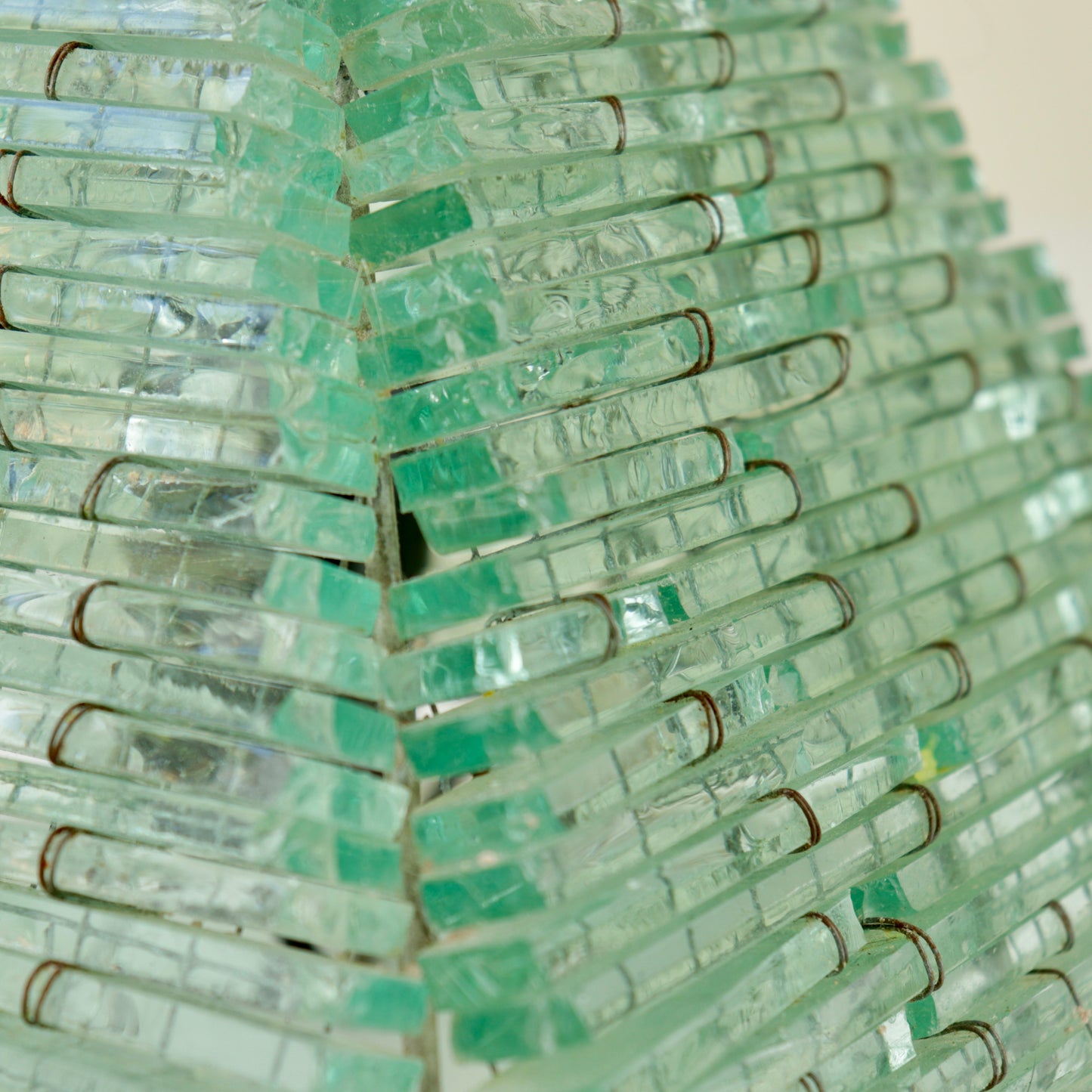 French glass pyramid lamp