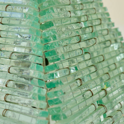 French glass pyramid lamp