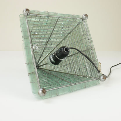 French glass pyramid lamp